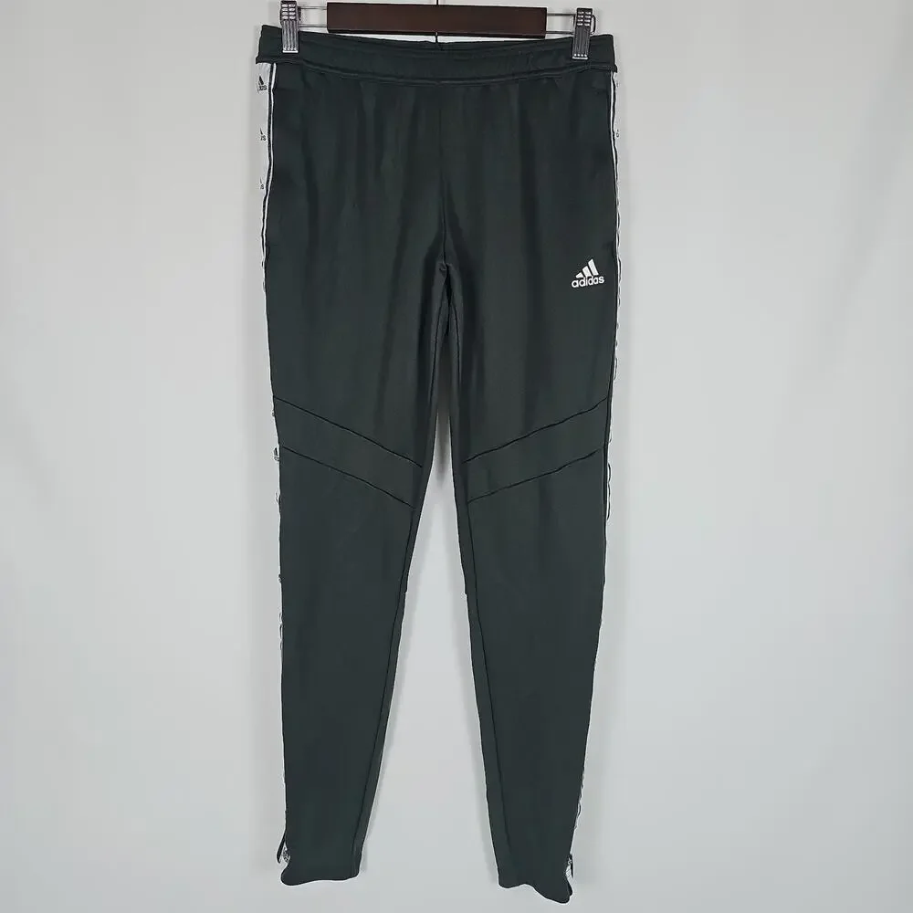Adidas Men's Sz. Medium Football Soccer Jogger Pants Green Zip Hem and Pockets